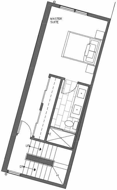 Third Floor Plan of 447 NE 73rd St of Verde Towns by Isola Homes