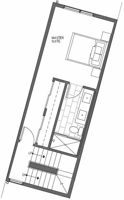 Third Floor Plan of 449 NE 73rd St of Verde Towns by Isola Homes