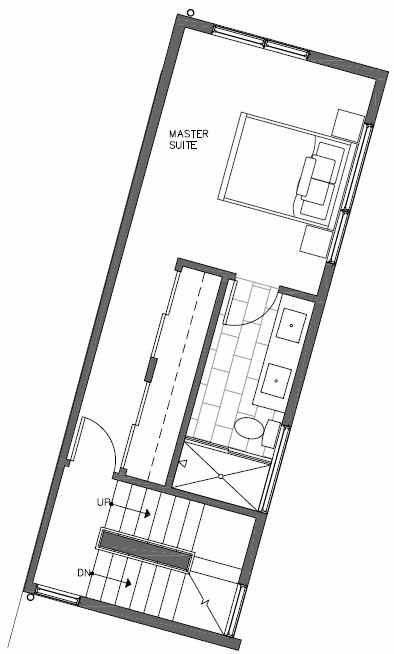 Third Floor Plan of 451 NE 73rd St of Verde Towns by Isola Homes