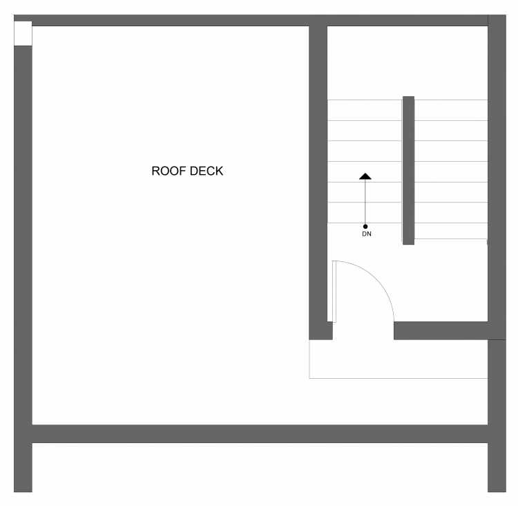 Roof Deck Floor Plan of 4719A 32nd Ave S, One of the Lana Townhomes in Columbia City