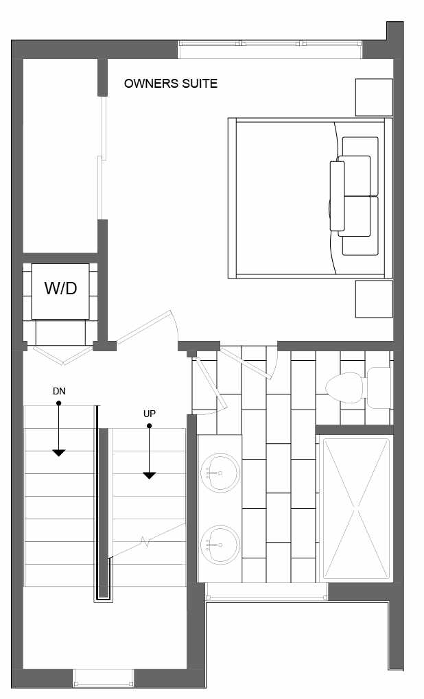 Third Floor Plan of 4721B 32nd Ave S, One of the Lana Townhomes in Columbia City