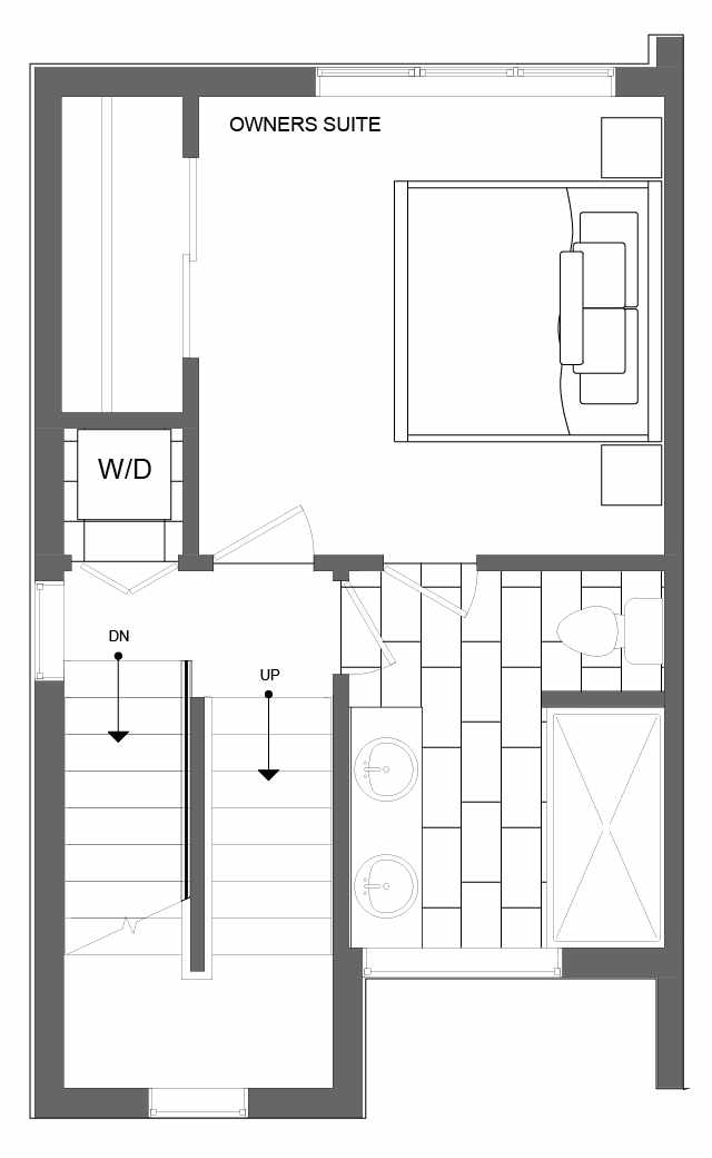 Third Floor Plan of 4721E 32nd Ave S, One of the Lana Townhomes in Columbia City