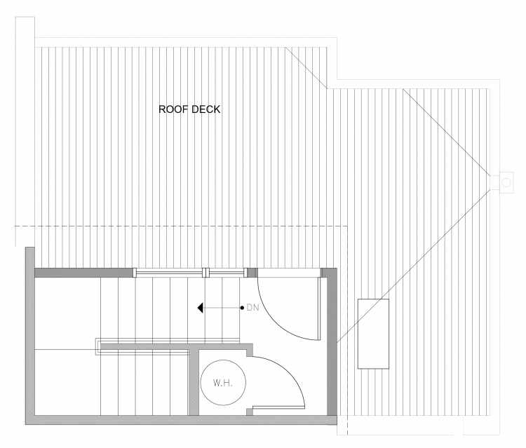 Roof Deck Floor Plan of 4727A 32nd Ave S, One of the Sterling Townhomes in Columbia City