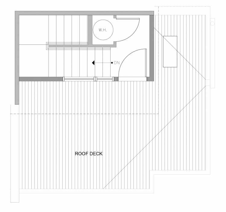 Roof Deck Floor Plan of 4727B 32nd Ave S, One of the Sterling Townhomes in Columbia City