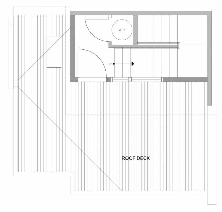 Roof Deck Floor Plan of 4727D 32nd Ave S, One of the Sterling Townhomes in Columbia City