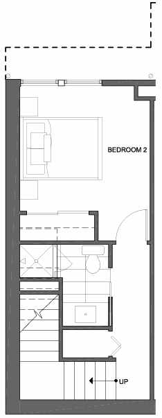 First Floor Plan of 4801A Dayton Ave N, One of the Ari Townhomes in Fremont