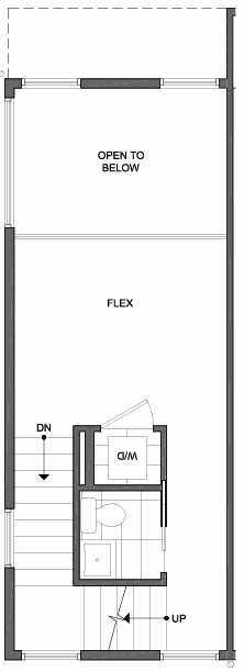 Third Floor Plan of 4801A Dayton Ave N, One of the Ari Townhomes in Fremont