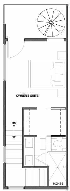 Fourth  Floor Plan of 4801A Dayton Ave N, One of the Ari Townhomes in Fremont