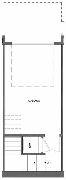 First Floor Plan of 4801B Dayton Ave N, One of the Ari Townhomes in Fremont