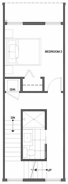 Third Floor Plan of 4801B Dayton Ave N, One of the Ari Townhomes in Fremont