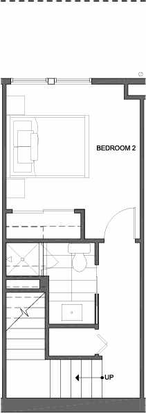 First Floor Plan of 4801C Dayton Ave N, One of the Ari Townhomes in Fremont