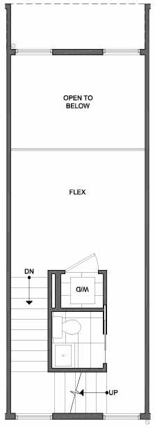 Third Floor Plan of 4801C Dayton Ave N, One of the Ari Townhomes in Fremont