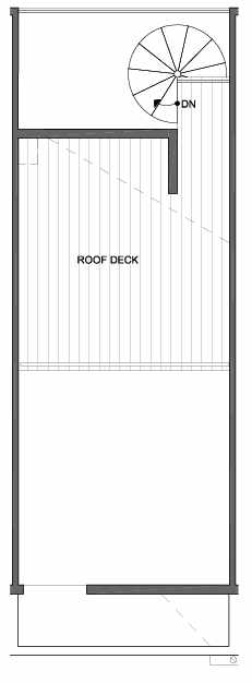 Roof Deck Floor Plan of 4801C Dayton Ave N, One of the Ari Townhomes in Fremont