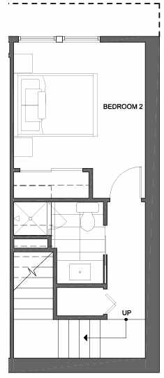 First Floor Plan of 4801G Dayton Ave N, One of the Ari Townhomes in Fremont