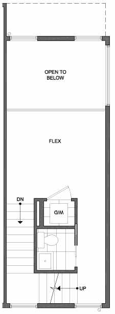 Third Floor Plan of 4801G Dayton Ave N, One of the Ari Townhomes in Fremont