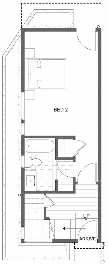 First Floor Plan of 500A NE 71st St in the Avery Townhomes