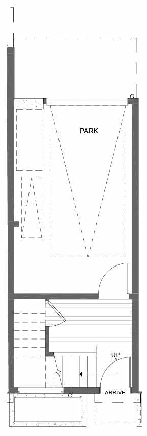 First Floor Plan of 500B NE 71st St in the Avery Townhomes