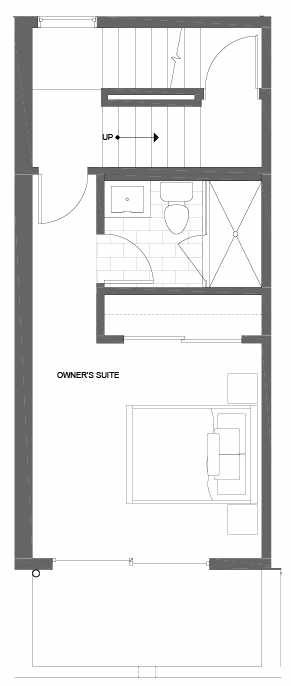 Fourth Floor Plan of 500B NE 71st St in the Avery Townhomes