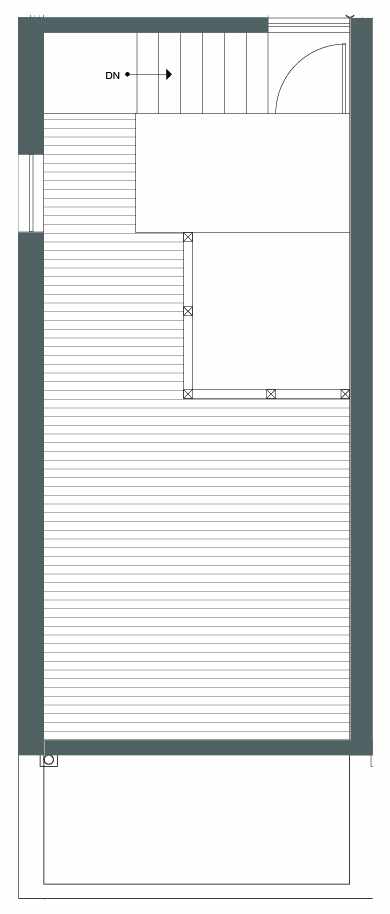 Roof Deck Floor Plan of 500B NE 71st St in the Avery Townhomes