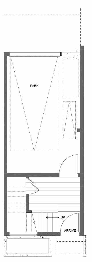 First Floor Plan of 500C NE 71st St in the Avery Townhomes