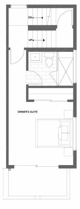 Fourth Floor Plan of 500D NE 71st St in the Avery Townhomes