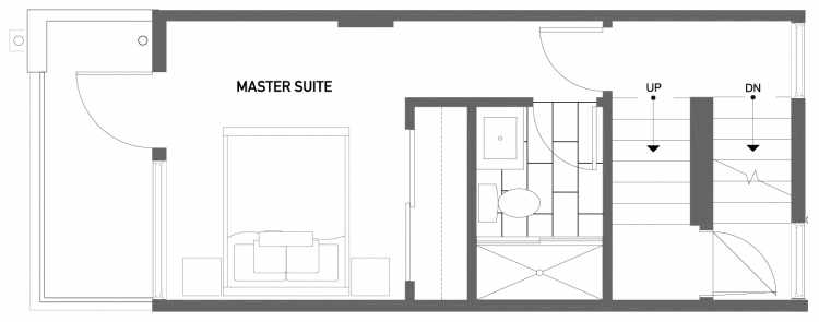 Third Floor Plan of 503C NE 72nd St in Emory Townhomes, Located in Green Lake