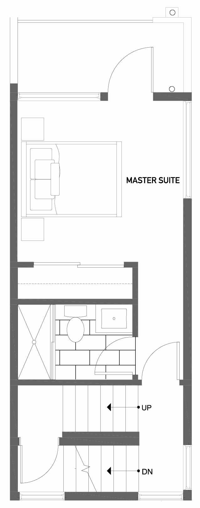 Third Floor Plan of 503H NE 72nd St in Emory Townhomes, Located in Green Lake