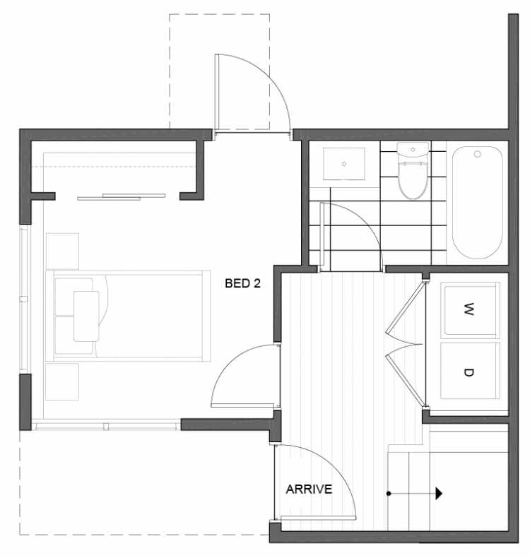 First Floor Plan of 5111B Ravenna Ave NE of the Tremont Townhomes