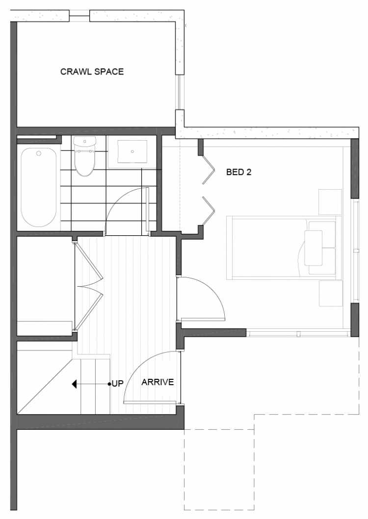 First Floor Plan of 5111D Ravenna Ave NE of the Tremont Townhomes