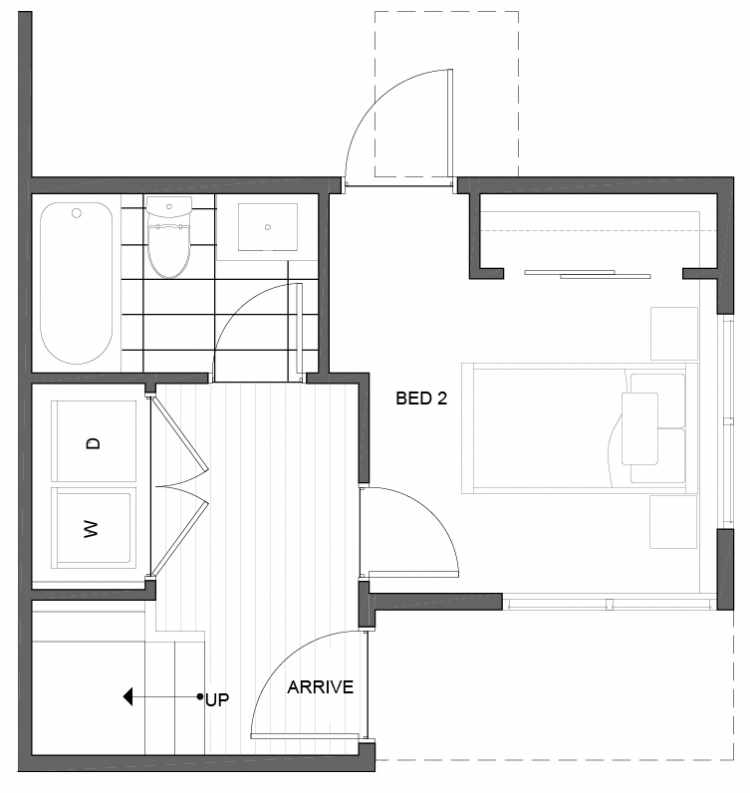 First Floor Plan of 5111E Ravenna Ave NE of the Tremont Townhomes