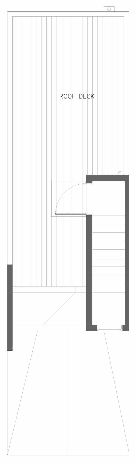 Roof Deck Floor Plan of 5610 NE 60th St., One of the Kendal Townhomes in Windermere by Isola Homes