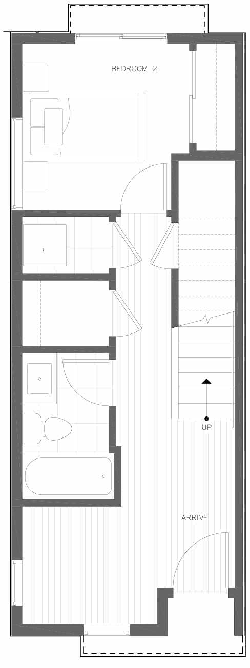 First Floor Plan of 6301A 9th Ave NE in Zenith Towns South by Isola Homes