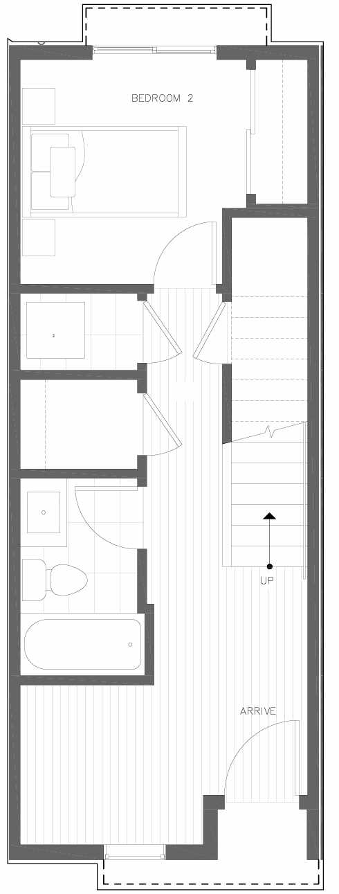 First Floor Plan of 6301B 9th Ave NE in Zenith Towns South by Isola Homes