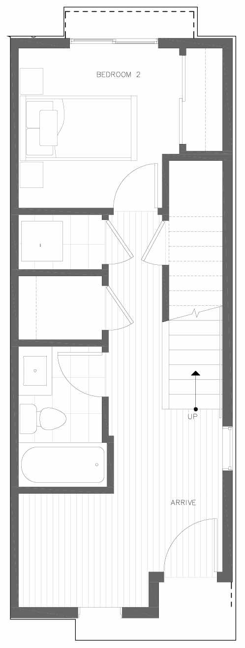 First Floor Plan of 6301C 9th Ave NE in Zenith Towns South by Isola Homes