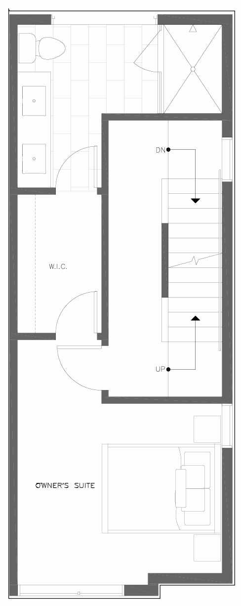 Third Floor Plan of 6301C 9th Ave NE in Zenith Towns South by Isola Homes