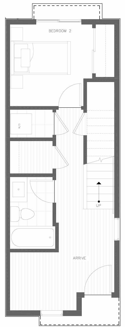 First Floor Plan of 6309A 9th Ave NE in Zenith Towns East by Isola Homes