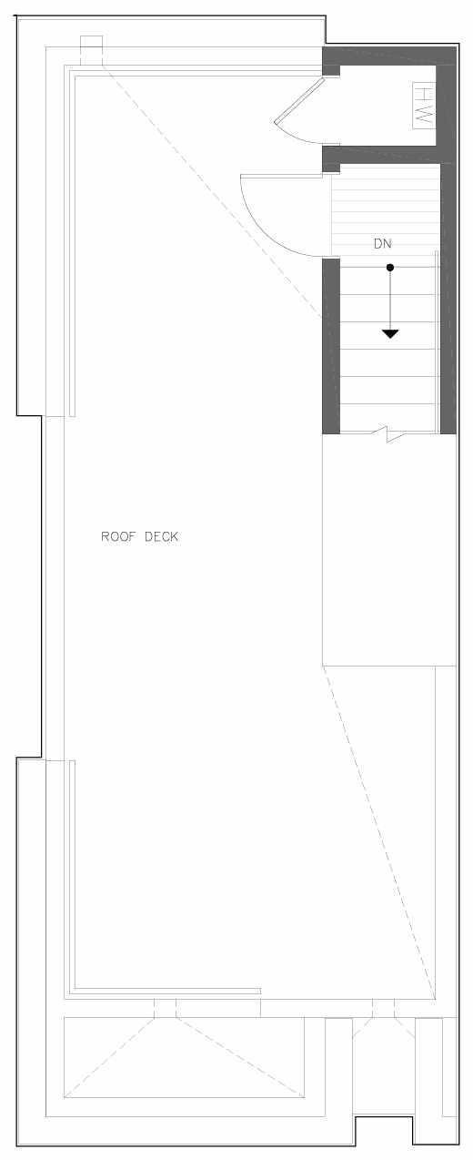 Roof Deck Floor Plan of 6309A 9th Ave NE in Zenith Towns East by Isola Homes