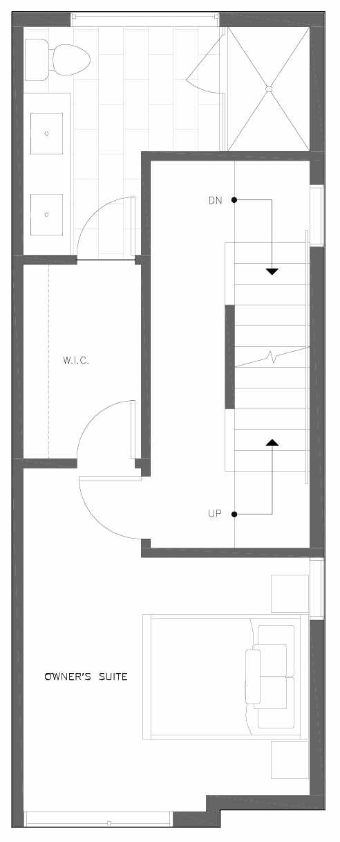 Third Floor Plan of 6309A 9th Ave NE in Zenith Towns East by Isola Homes