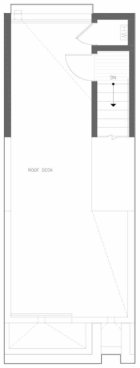 Roof Deck Floor Plan of 6309B 9th Ave NE in Zenith Towns East by Isola Homes
