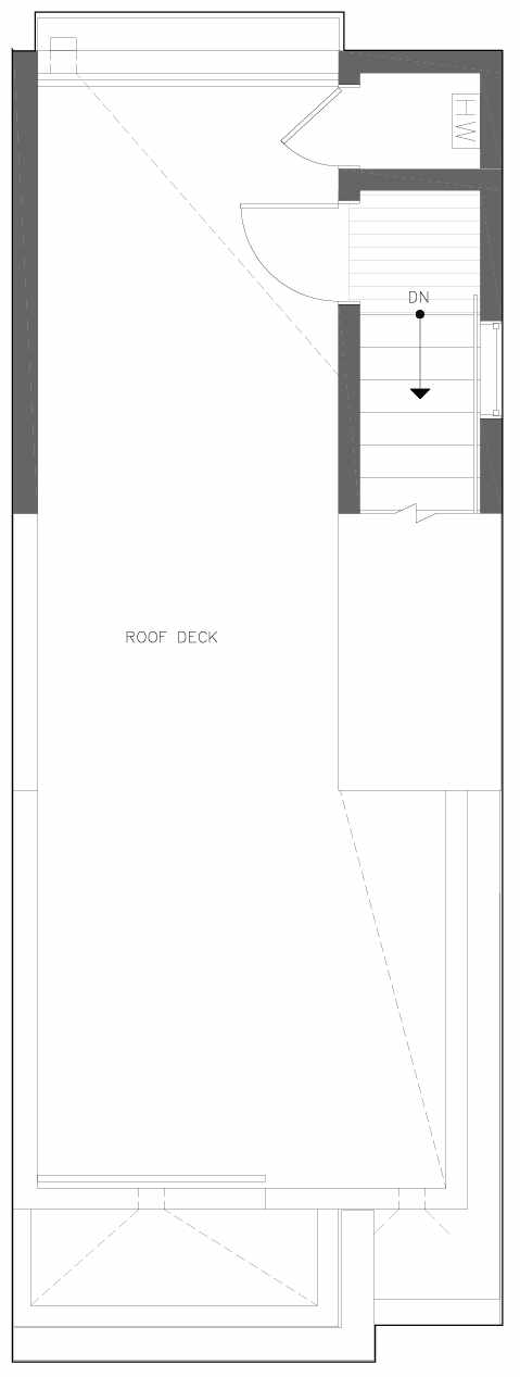 Roof Deck Floor Plan of 6309F 9th Ave NE in Zenith Towns East by Isola Homes