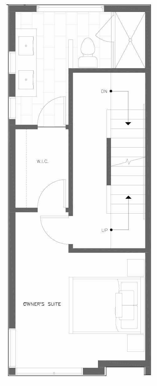 Third Floor Plan of 6309F 9th Ave NE in Zenith Towns East by Isola Homes