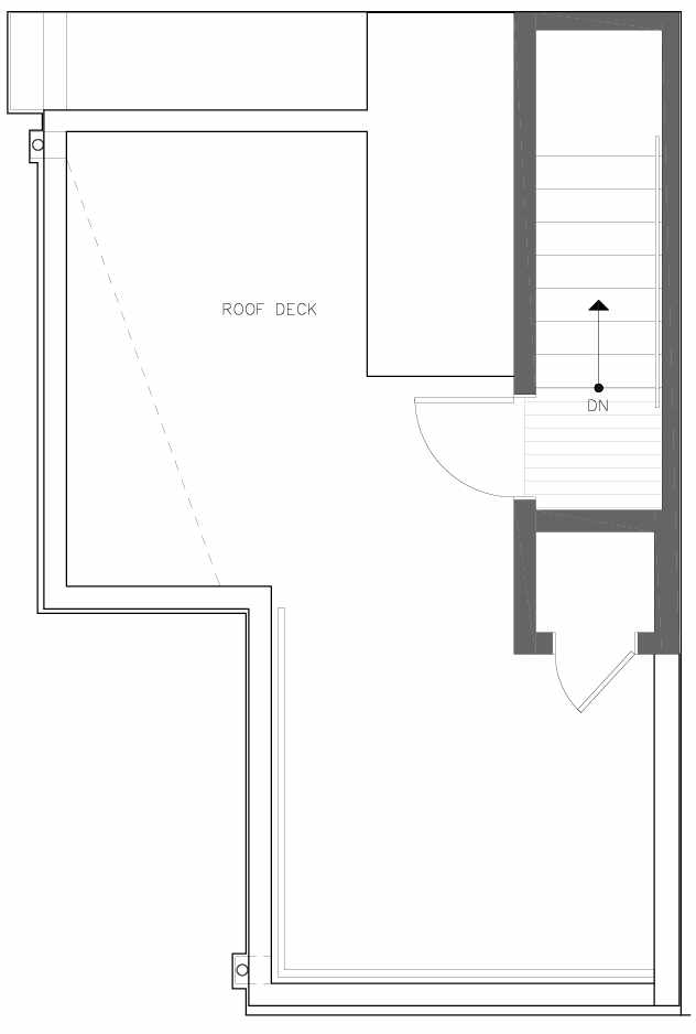 Roof Deck Floor Plan of 6311A 9th Ave NE in Zenith Towns West by Isola Homes