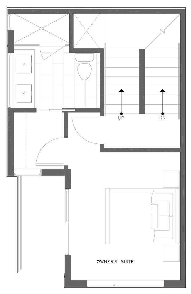 Third Floor Plan of 6311A 9th Ave NE in Zenith Towns West by Isola Homes