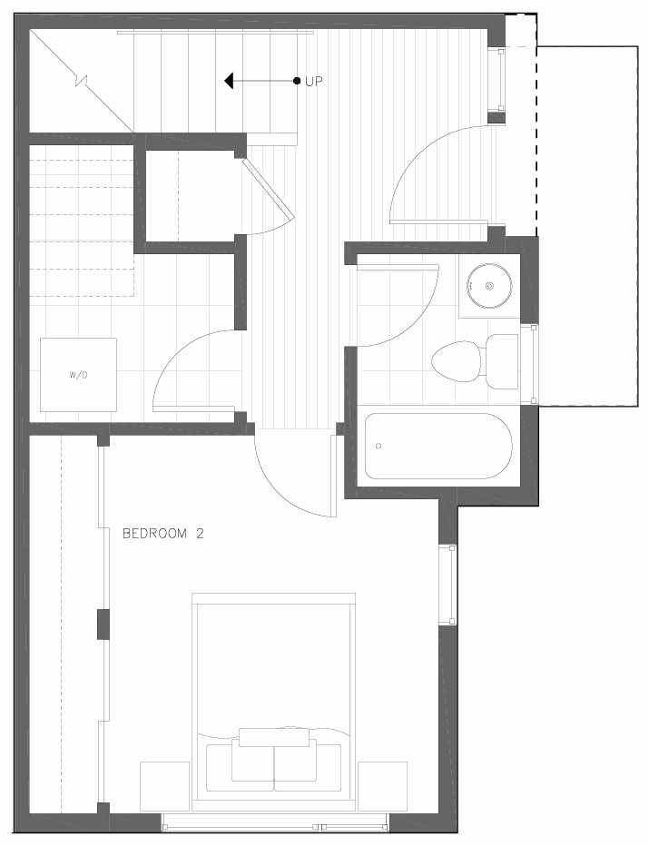 First Floor Plan of 6311C 9th Ave NE in Zenith Towns West by Isola Homes