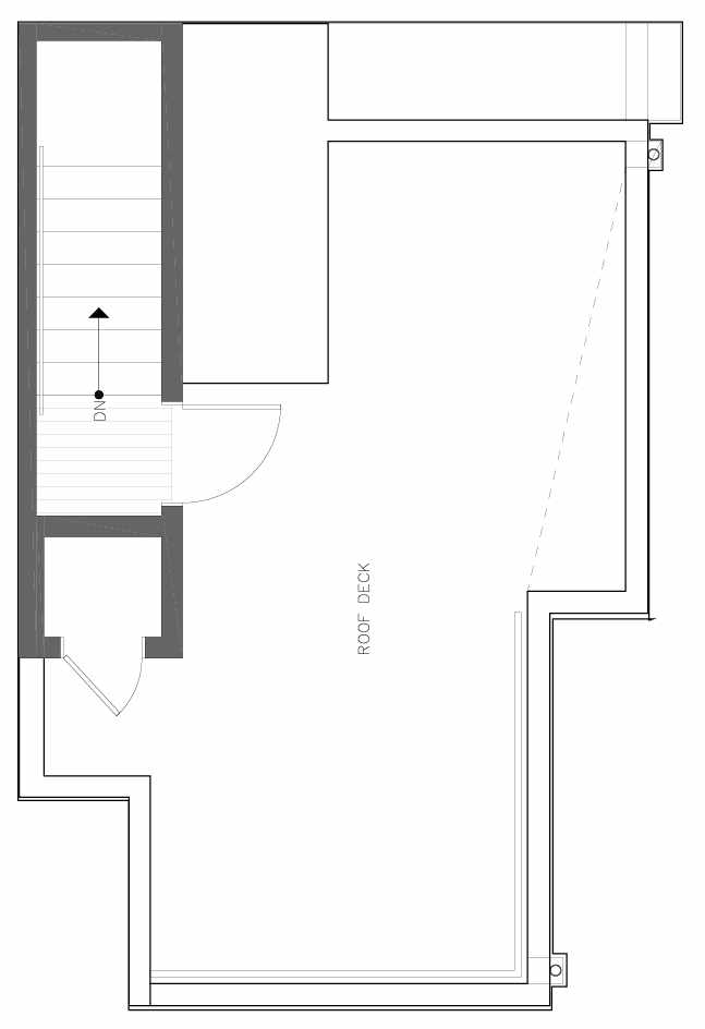 Roof Deck Floor Plan of 6311C 9th Ave NE in Zenith Towns West by Isola Homes