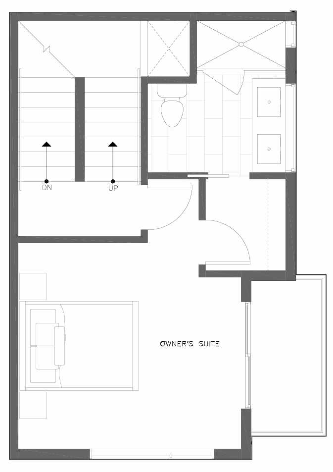 Third Floor Plan of 6311C 9th Ave NE in Zenith Towns West by Isola Homes