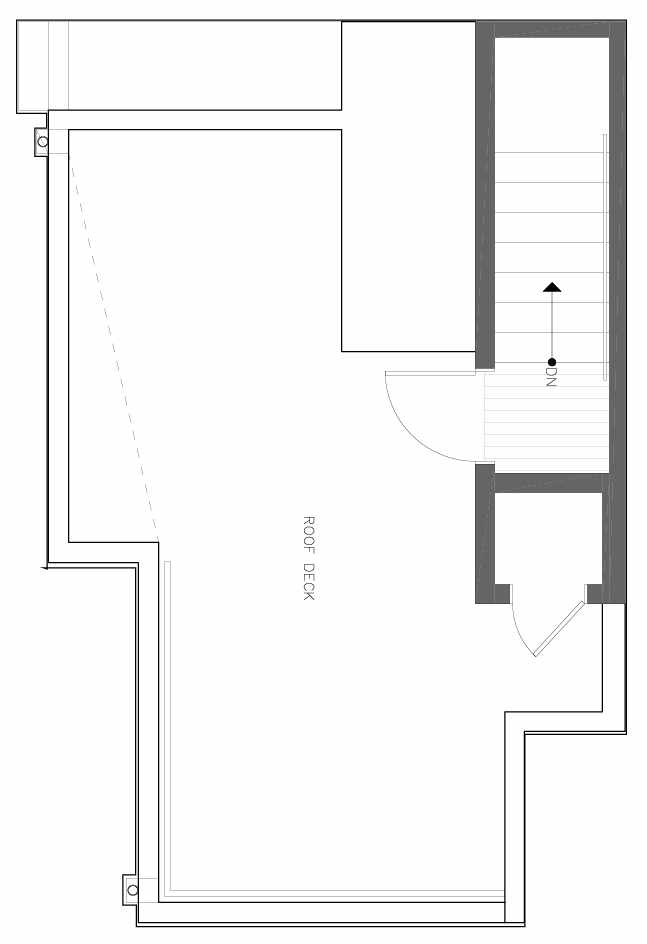 Roof Deck Floor Plan of 6313A 9th Ave NE in Zenith Towns West by Isola Homes