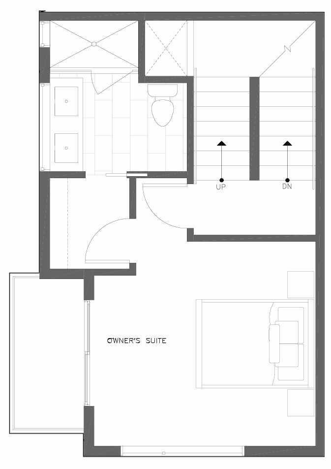 Third Floor Plan of 6313A 9th Ave NE in Zenith Towns West by Isola Homes