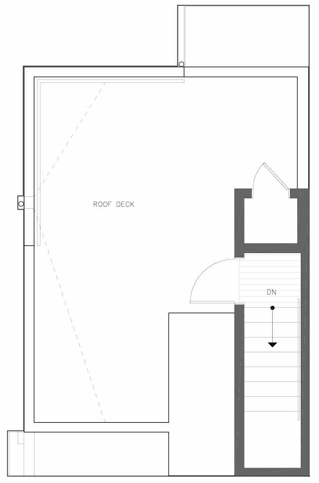 Roof Deck Floor Plan of 6311B 9th Ave NE in Zenith Towns West by Isola Homes