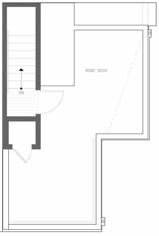 Roof Deck Floor Plan of 6313C 9th Ave NE in Zenith Towns West by Isola Homes